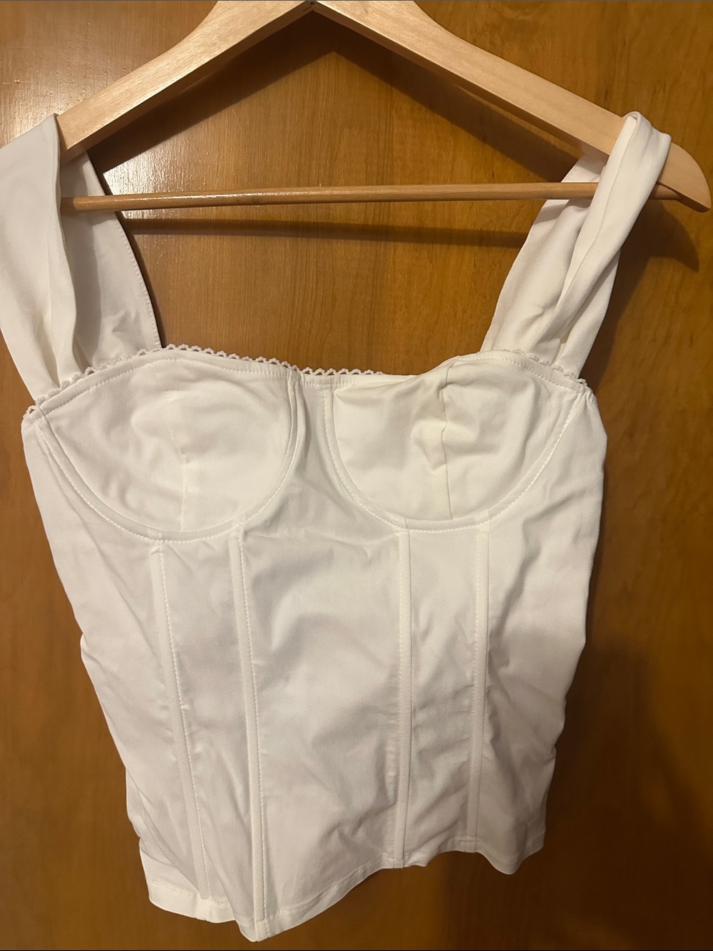 Fashion Nova White Corset Bustier Tank Top